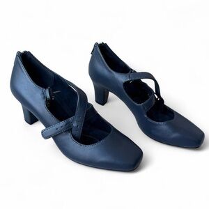 Easy Street Willis Mary Jane Dress Pumps — Navy (8 Narrow)